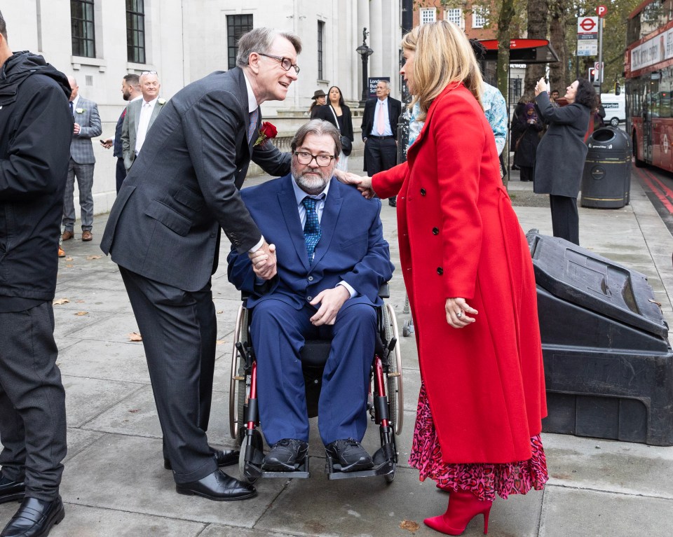 Derek's final photo was snapped in October wife Kate Garraway at his side while they celebrated the wedding of his former boss Peter Mandelson