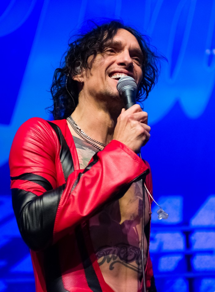 LONDON, ENGLAND - DECEMBER 22: Justin Hawkins of The Darkness performs at The Roundhouse on December 22, 2023 in London, England. (Photo by Matthew Baker/Getty Images)