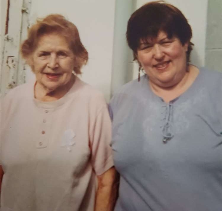 Geraldine Glanville (right) with her late mother