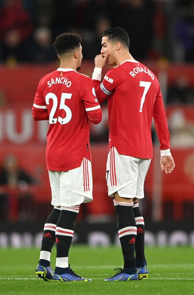 Sancho had to wear number 25 at Man Utd as Cristiano Ronaldo sported the number seven