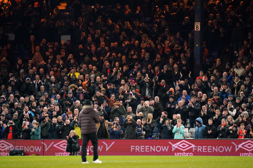 Luton supporters were delighted to welcome back their hero