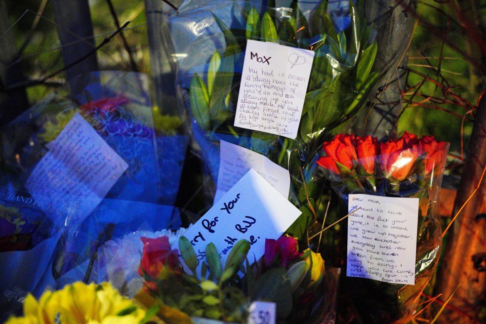 Floral tributes have been laid at the scene