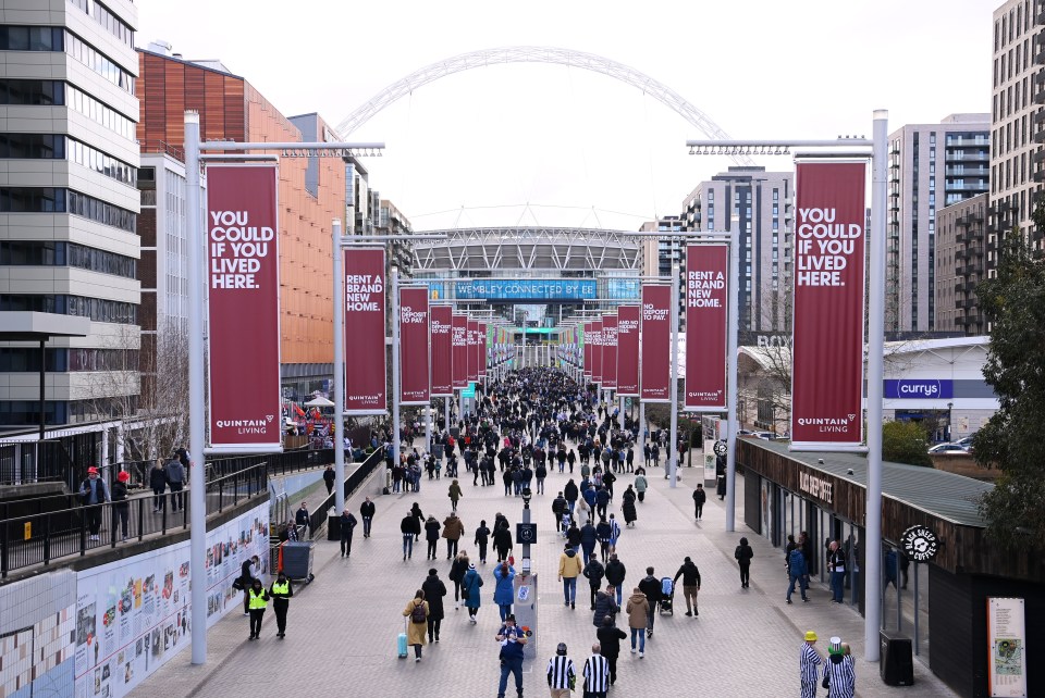 Fans might need to arrive at Wembley earlier than originally planned for the final