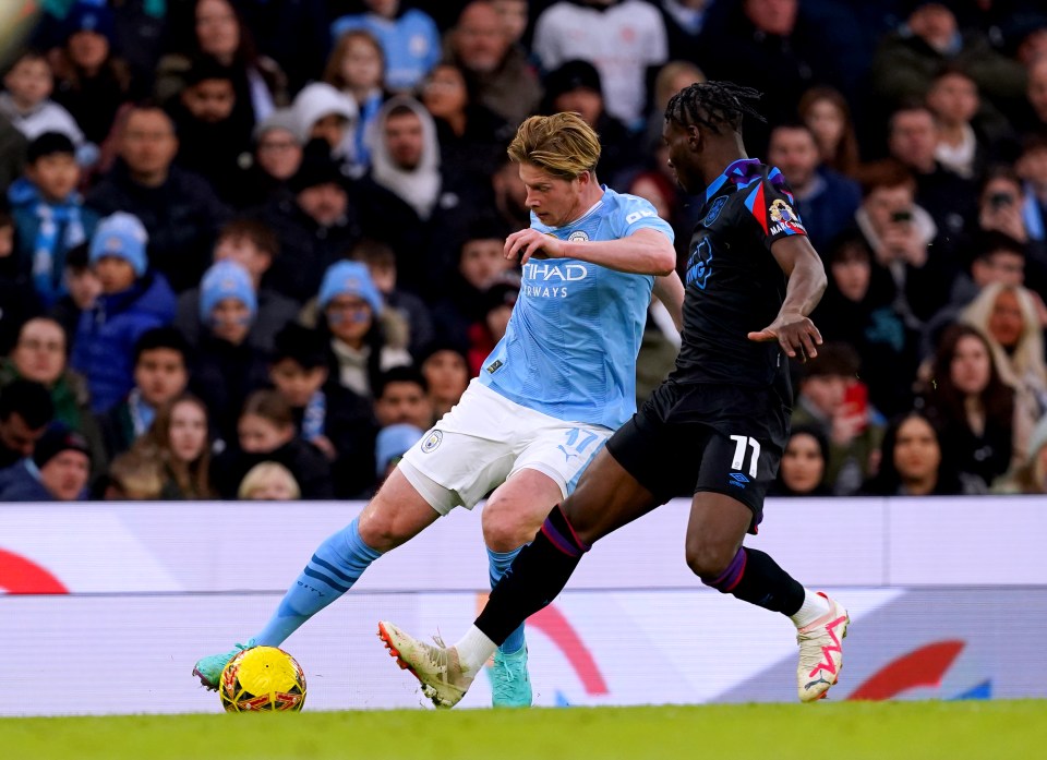 Kevin De Bruyne provided an assist as he returned off the bench