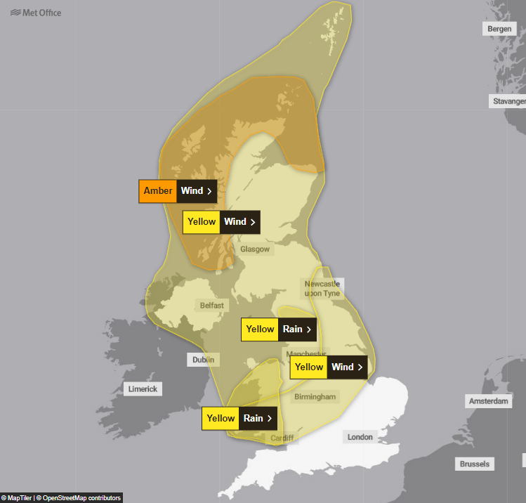 The storm is set to wreak more havoc as more weather alerts have now been set by the Met Office for tomorrow