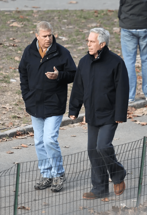 Prince Andrew and Jeffrey Epstein in New York’s Central Park