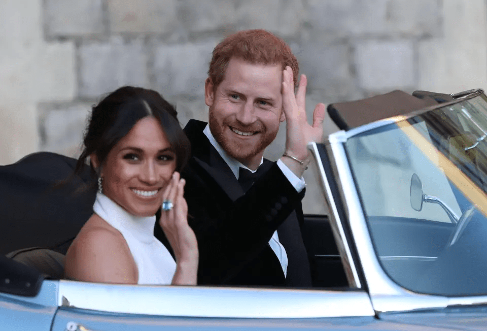 Meghan wore Princess Diana’s aquamarine ring for her wedding reception