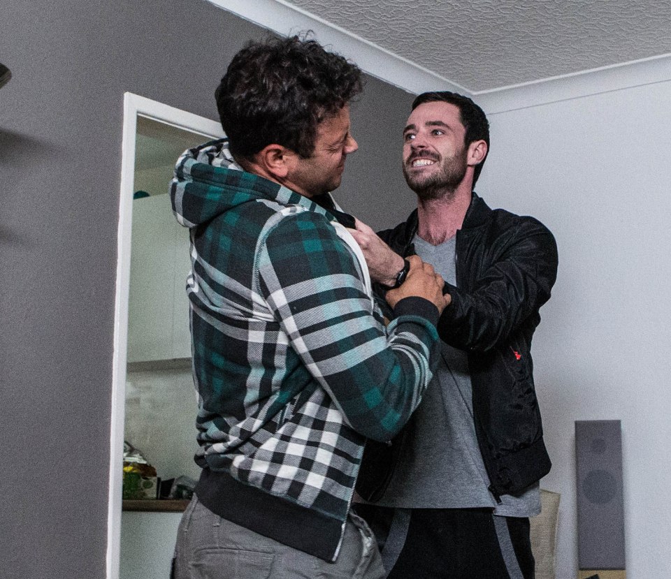 Sean Ward, right, played Corrie bad boy Sean Ward