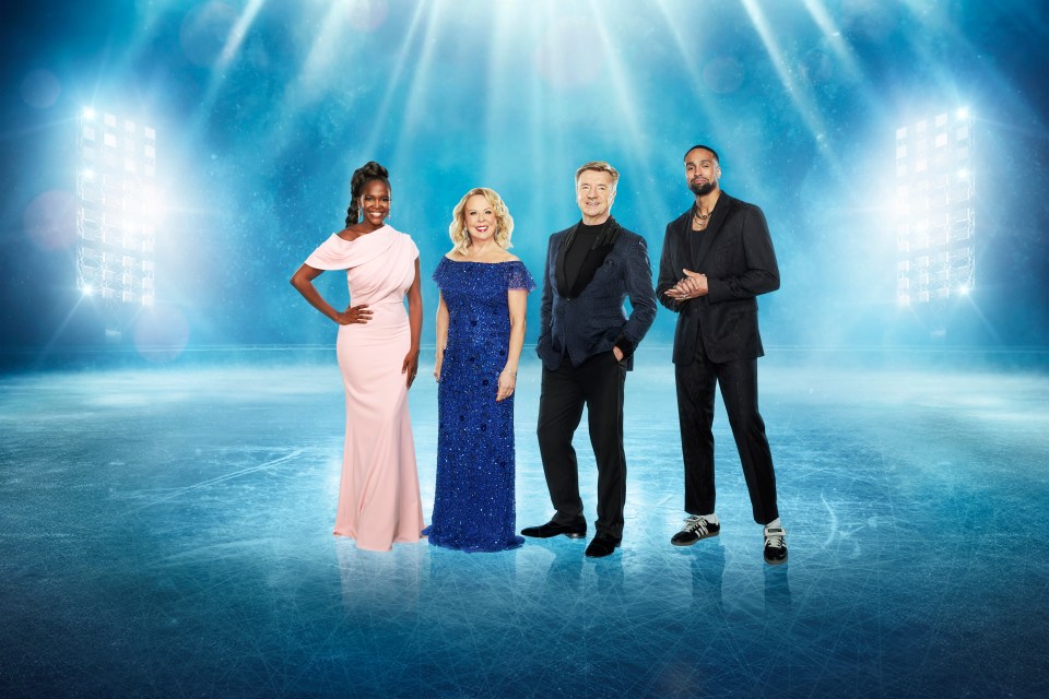 Holly opted for her own shoot away from the judges which include (from left to right), Oti Mabuse, Jayne Torvill, Christopher Dean and Ashley Banjo