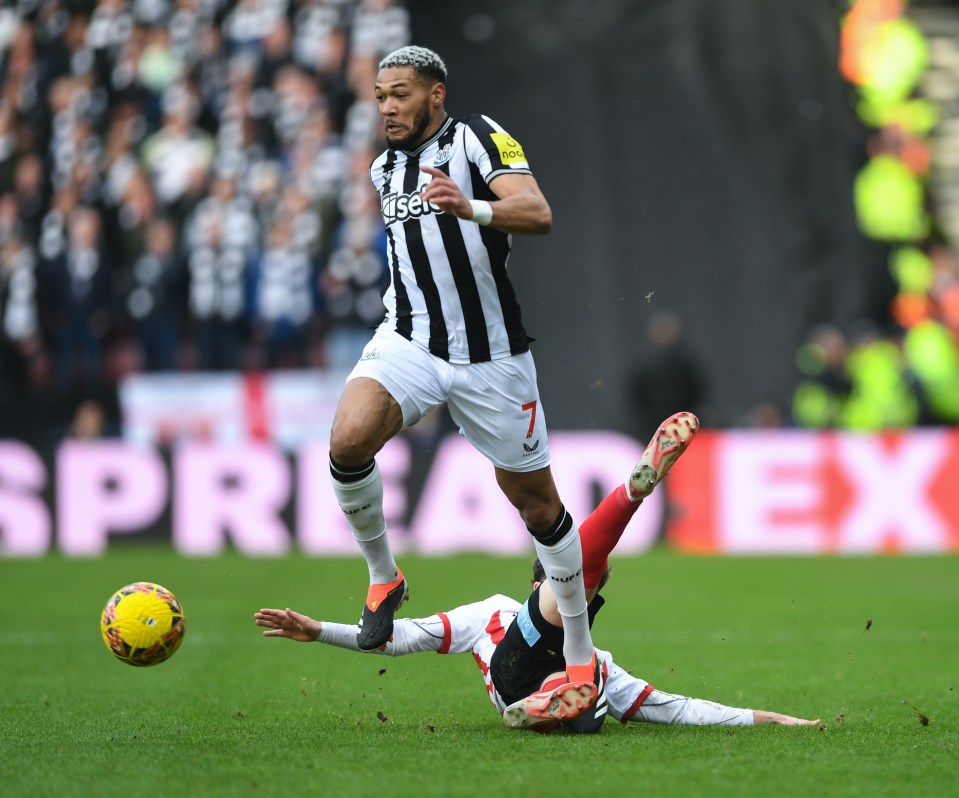 Joelinton of Newcastle United FC had been at St James’ Park at the time of the burglary