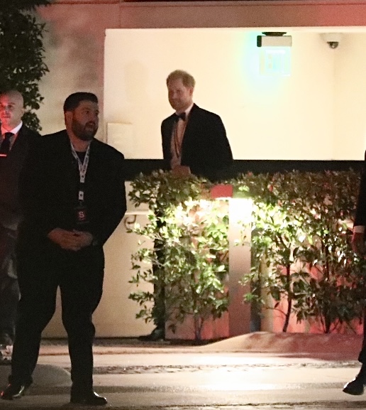 The Duke of Sussex pictured leaving the awards ceremony