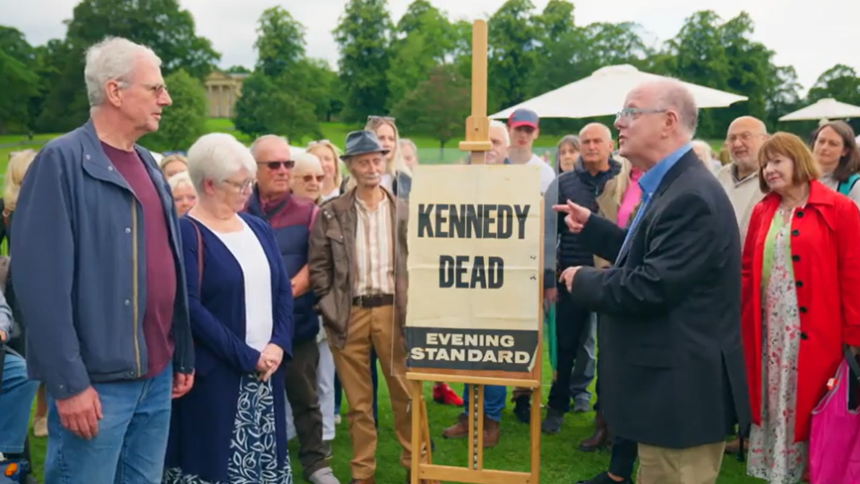 An Antiques Roadshow guest gasped at the staggering value of a poster - as his wife admitted 'I nearly put it in the bin!'