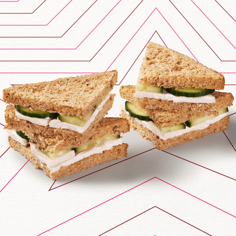 Tempting treats will include chicken & cucumber triangle sandwiches