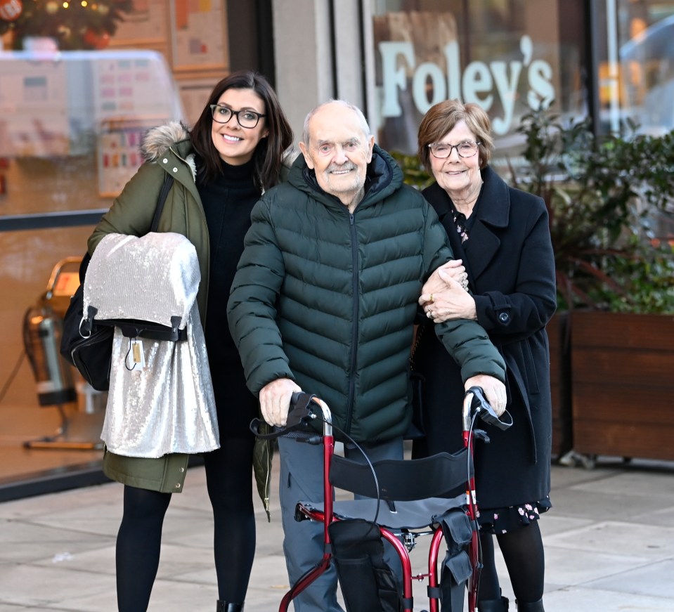 Kym with dad Dave and her mum Pauline in November