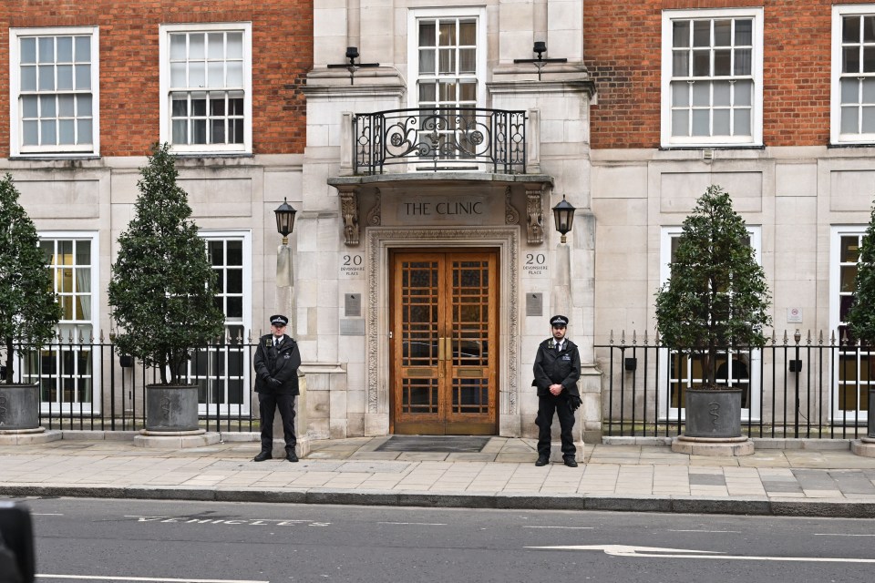 Kate stayed at the London Clinic in Marylebone