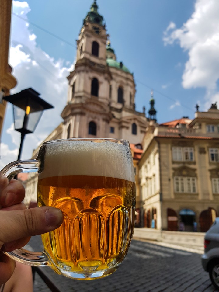 The Municipal house brewery is an old-style beer hall serving traditional Czech food and lager in large stein glasses