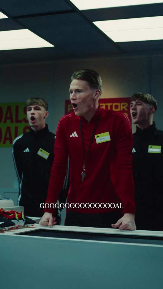 McTominay tried out his acting chops as a a cashier working at Man Utd's store