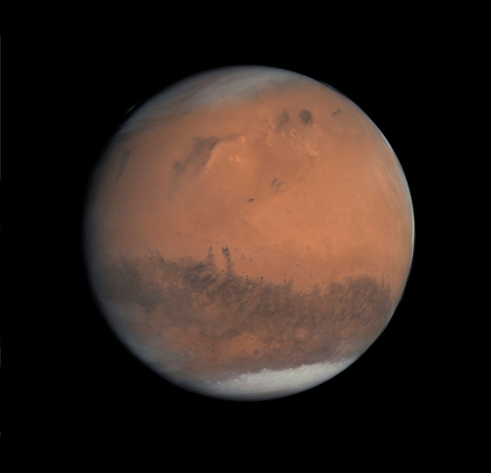 a close up of mars with a black background