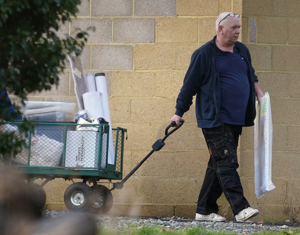 Hoards of belongings have been wheeled away