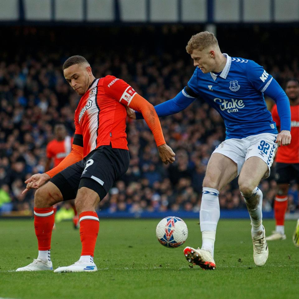 Jarrad Branthwaite was Everton's best player against Luton