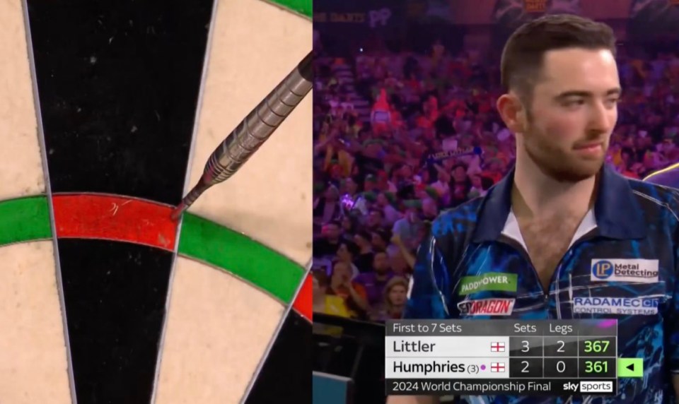 Humphries could not believe his luck as he took on Luke Littler