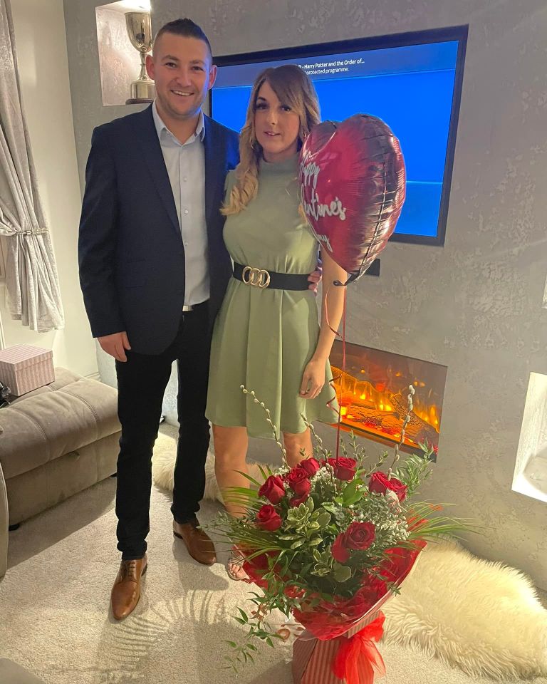 Nathan Aspinall pictured with his wife Kirsty as they enjoyed a date night