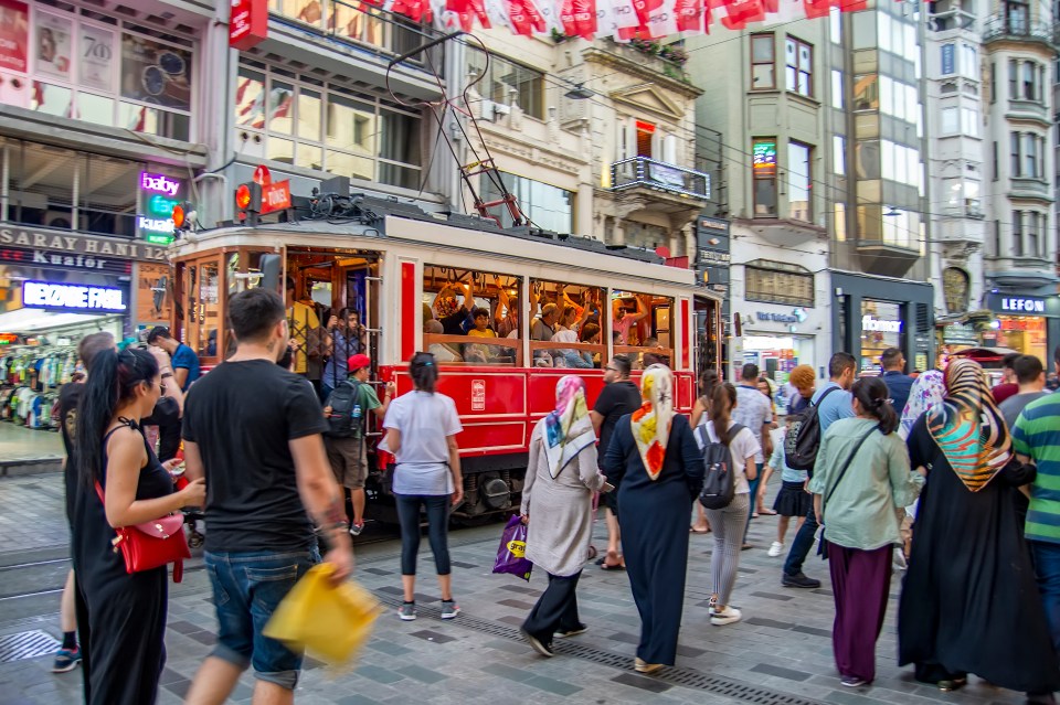 Trams run on the city's scenic streets