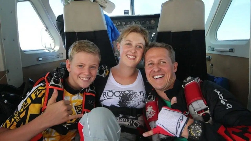 Gina Schumacher posted a throwback picture of her and brother Mick with the Formula One legend