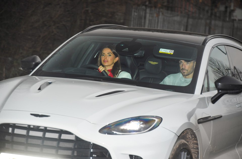 Jack Grealish was driven to training by Sasha Attwood in their Aston Martin DBX