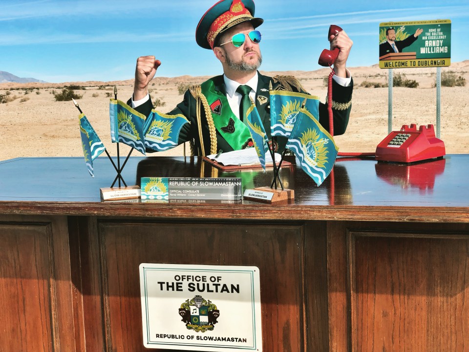 The Republic of Slowjamastan is a tiny micronation located inside California