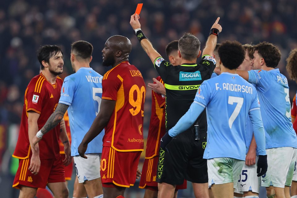 Three more players were also sent off during an intense clash