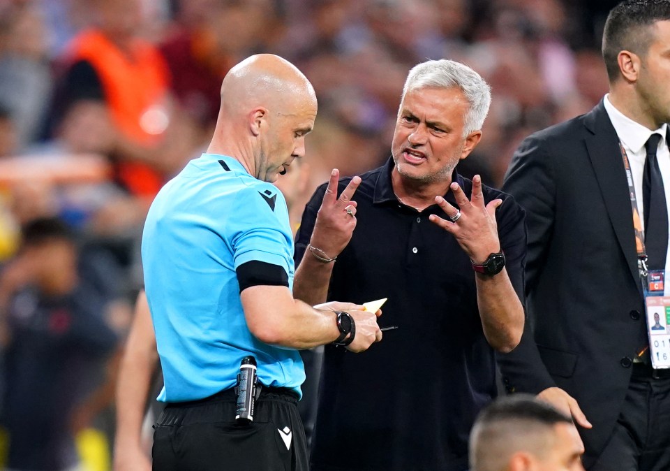 Mourinho fumed at referee Anthony Taylor after the Europa League final