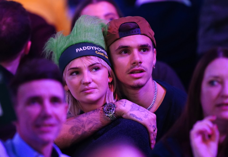 Beckham's son Romeo was spotted at Litter's World Championship final