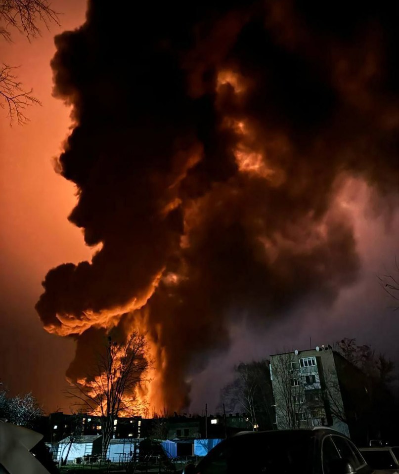 The aftermath of Ukraine's strike on a multi million-pound Russian bomber jet