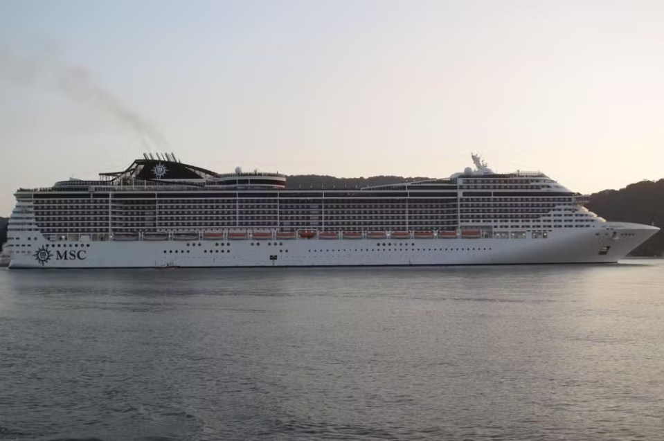 The 18-storey MSC Preziosa had set sail from the Port of Santos, Brazil, just after Neymar got off