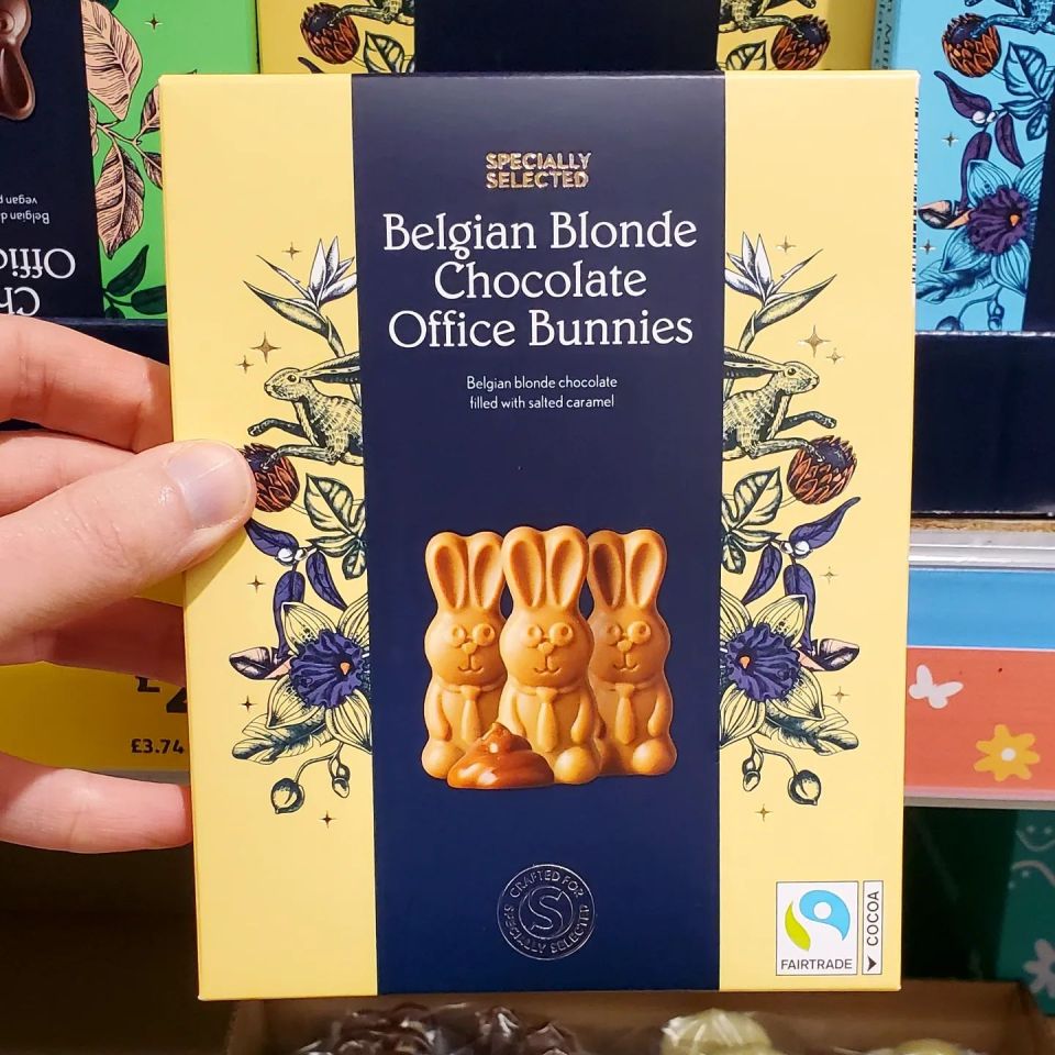 Aldi is selling Belgian blonde chocolate office bunnies which are perfect if you are a Caramac fan.