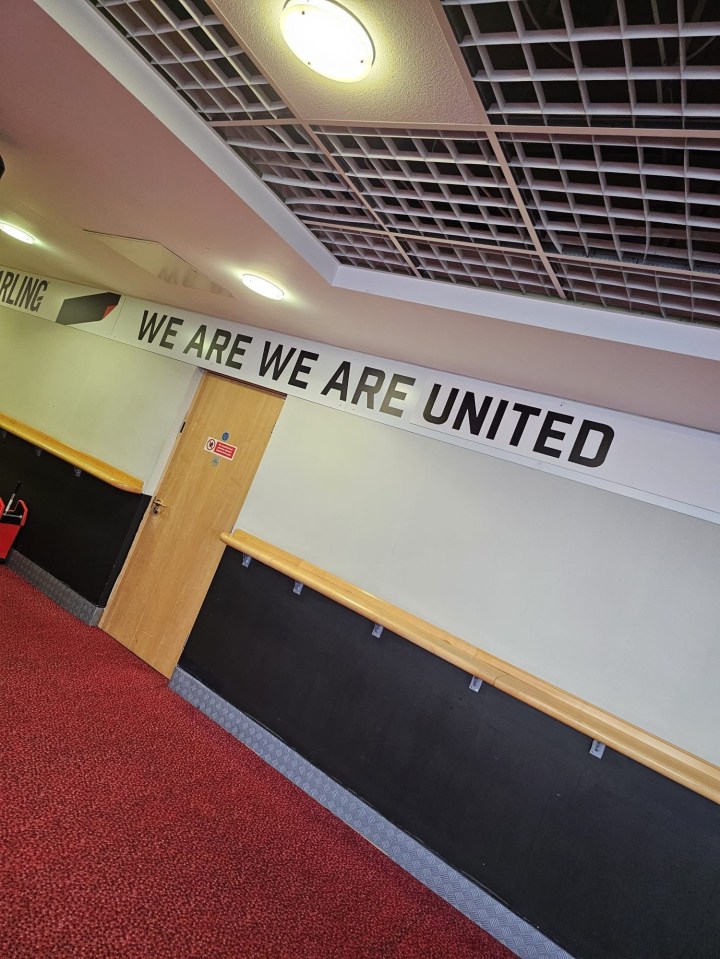 One of the banners at the Stadium of Light read ‘We are we are United’