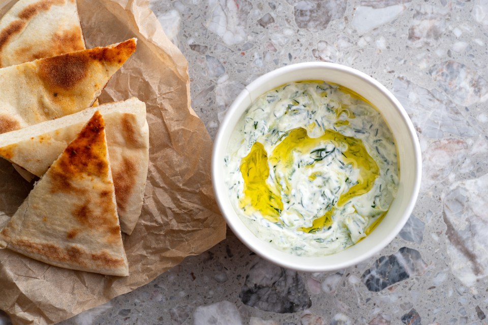 Tuck into Greek classics, such as tzatziki