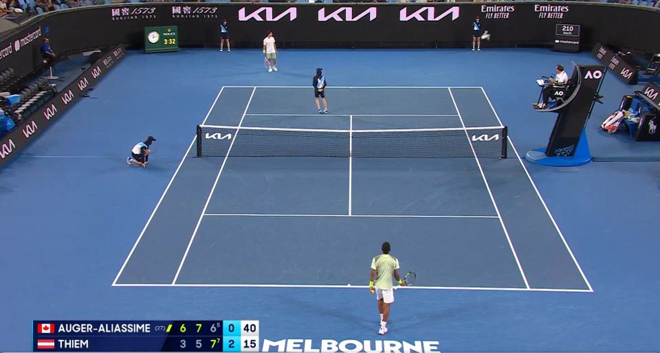 A naughty seagull interrupted two tennis matches at the Australian Open