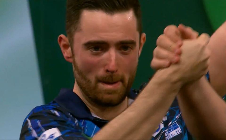 Humphries was visibly emotional after beating Luke Littler in the PDC World Darts Championship final