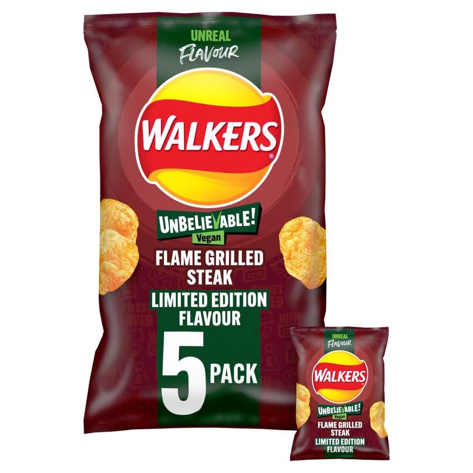 Shoppers are rushing to buy Walkers new began flame grilled steak crisps