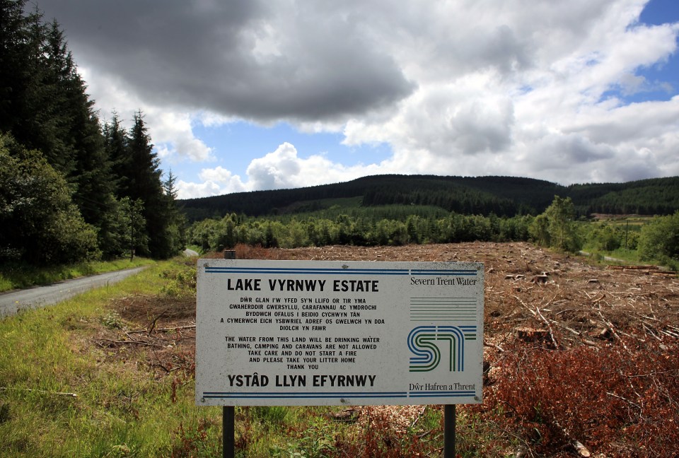 A view of Lake Vyrnwy estate in North Wales