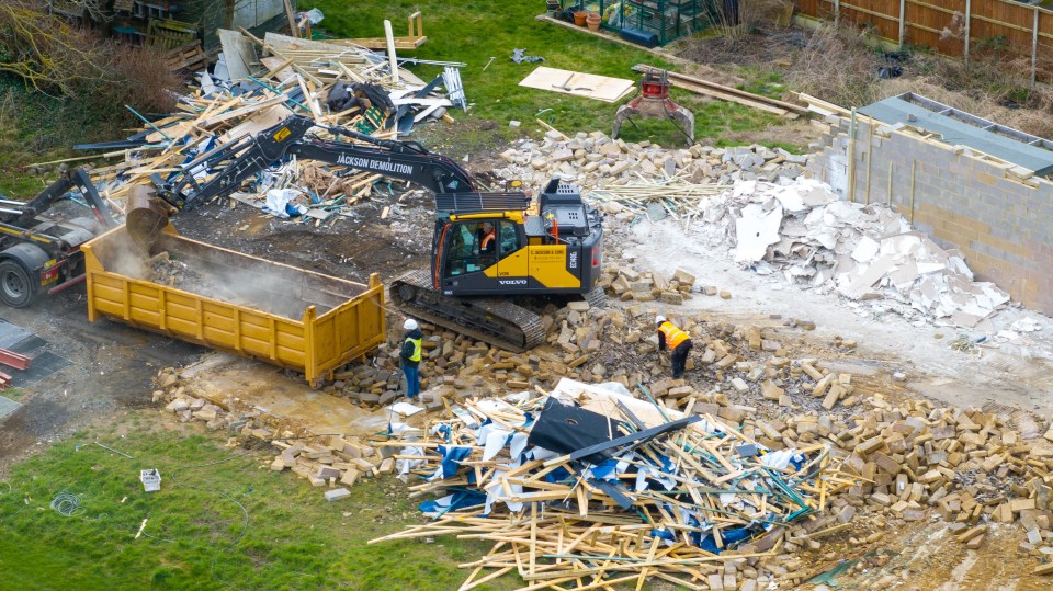 The demolition crew in action