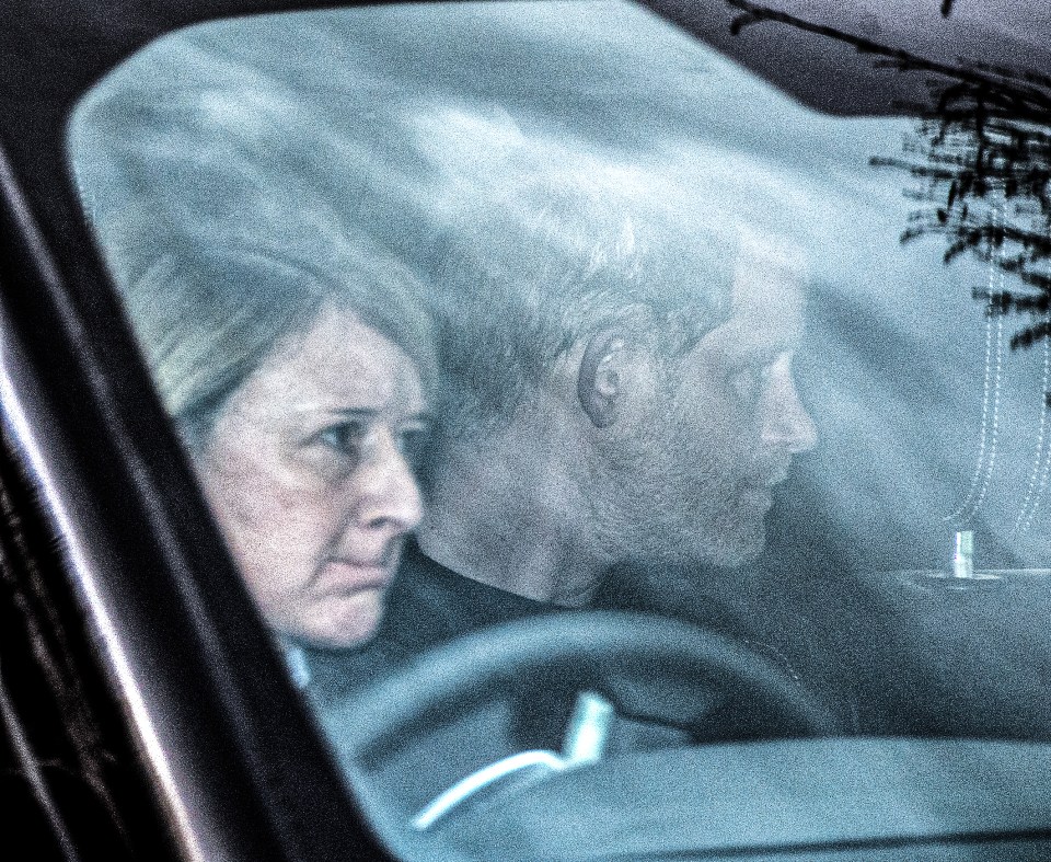 Prince Harry arriving at Clarence House this afternoon