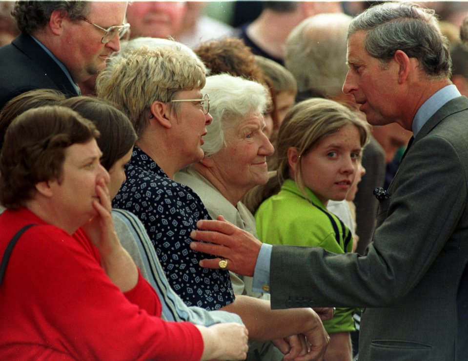 Compassionate Charles in Omagh, Northern Ireland, after the 1998 Real IRA bomb