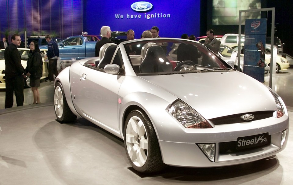 Ford display their new Ford StreetKa concept car during the press day at the Sydney Motor Show in Sydney 11 October 2001