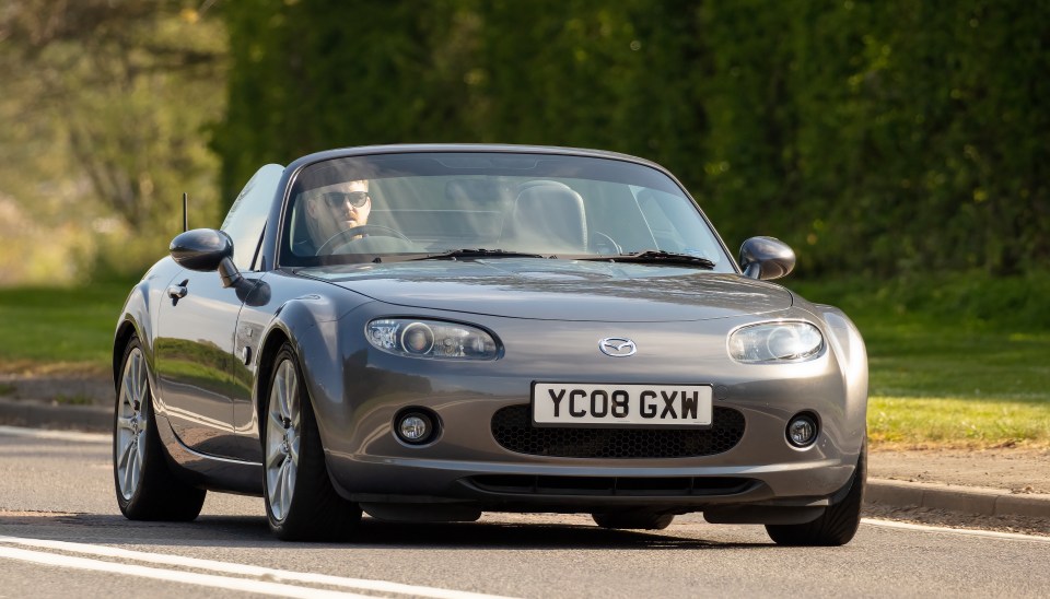 Mazda MX 5 is the cheapest with prices starting at £800 for 2002 model