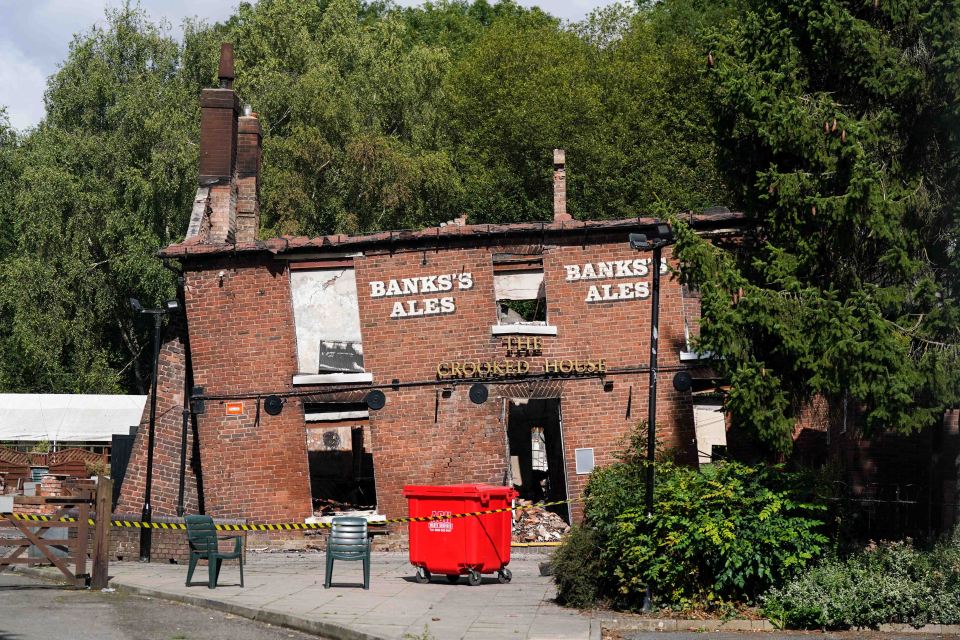 The Crooked House pub in Staffordshire attracted visitors from around the world