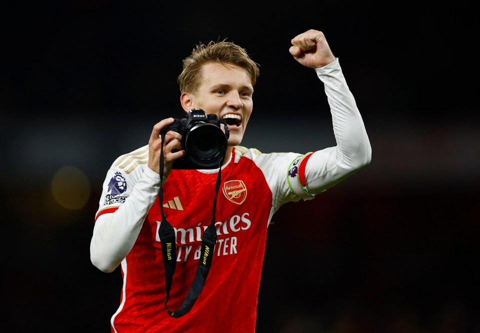 Captain Martin Odegaard was desperate to capture the moment