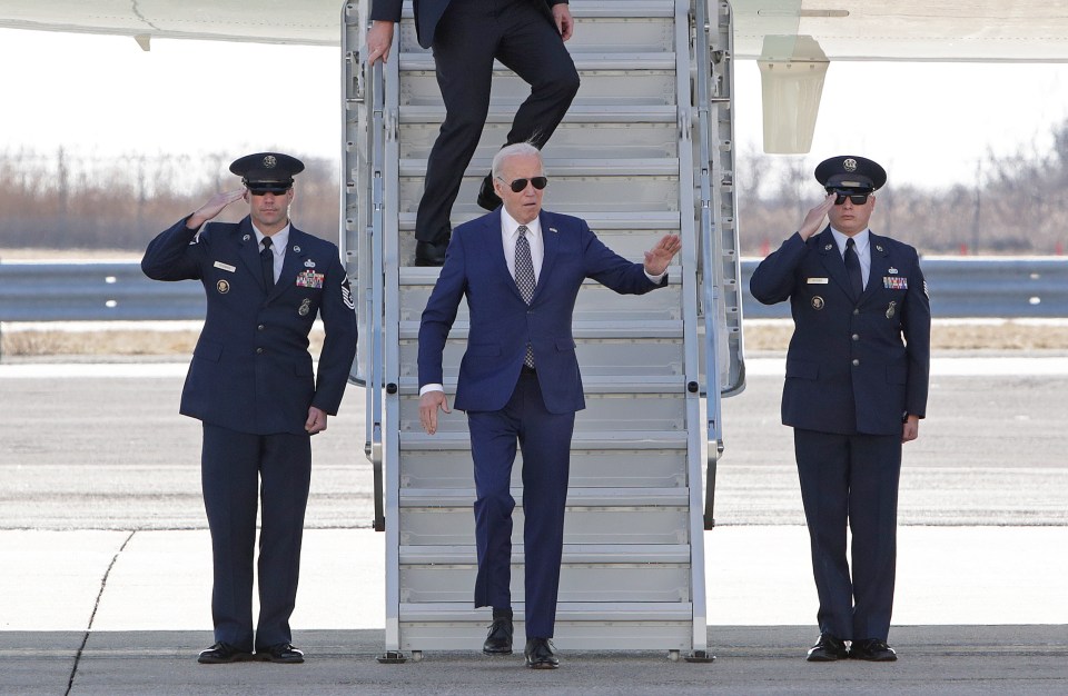 US President Joe Biden arrives in New York City on Monday